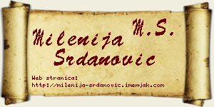 Milenija Srdanović vizit kartica